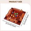 Shut The Game Number Learning with Dice Interactive Props, Wooden Board Table Math Toy for