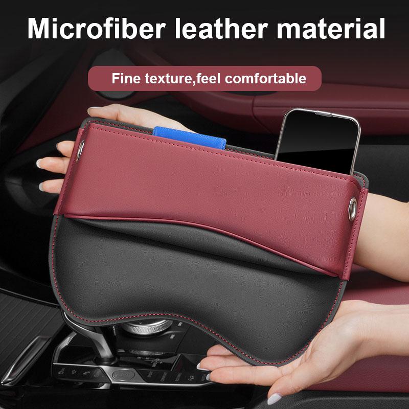 Universeller Auto-Leder-Sitzspalt-Organizer PU Auto-Konsolen-Seitenfach Sitzspalt-Aufbewahrungsbox Innenzubehör Auto-Innenraum