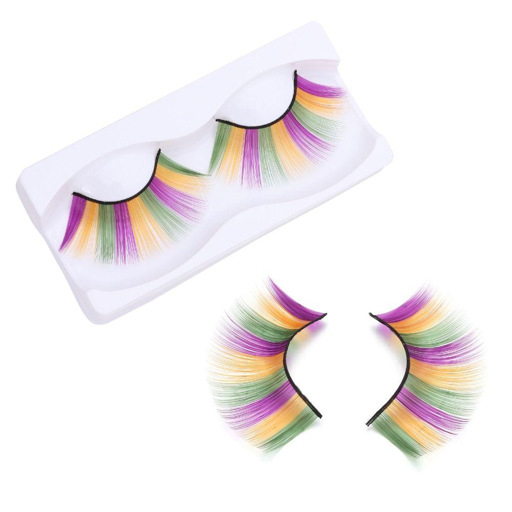 Fluffy Colored Lashes Natural Look Eyelashes Fake Eyelashes  for Christmas Cosplay Costume