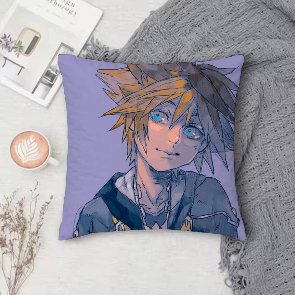 S-Sora K-Kingdom H-Hearts Pillow Case for Sofa Living Room Home office Decor Protective Cover