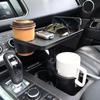 Car Cup Holder Expansion Tray With Nonslip Surfaces For Easy Access To Drinks And Snacks While Driving