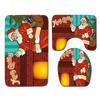 Christmas Bathroom Floor Mat Toilet Three-Piece Set