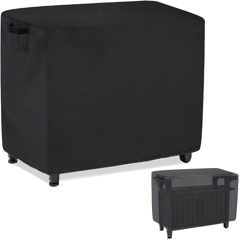 Multi-Size Optional Black Silver Outdoor Patio Dustproof Sun Protection Durable Black Fabric Keyboard Outdoor Cart Dustproof Table Cover