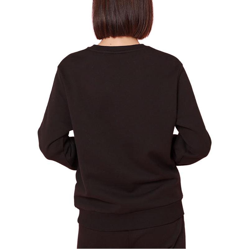 Puma Letter Logo Printed Round Neck Long Sleeve Sweatshirt Unisex Sweatshirt Black 535045-01