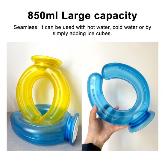 Neck Cooling Ice Pack with Velvet Cover U-shaped Cold Hot