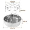 Stainless Steel Steamer Rack Set Egg Steaming Basket Holder Cookware Tray Stand Vegetable Cooking Accessories Kitchen Gadgets