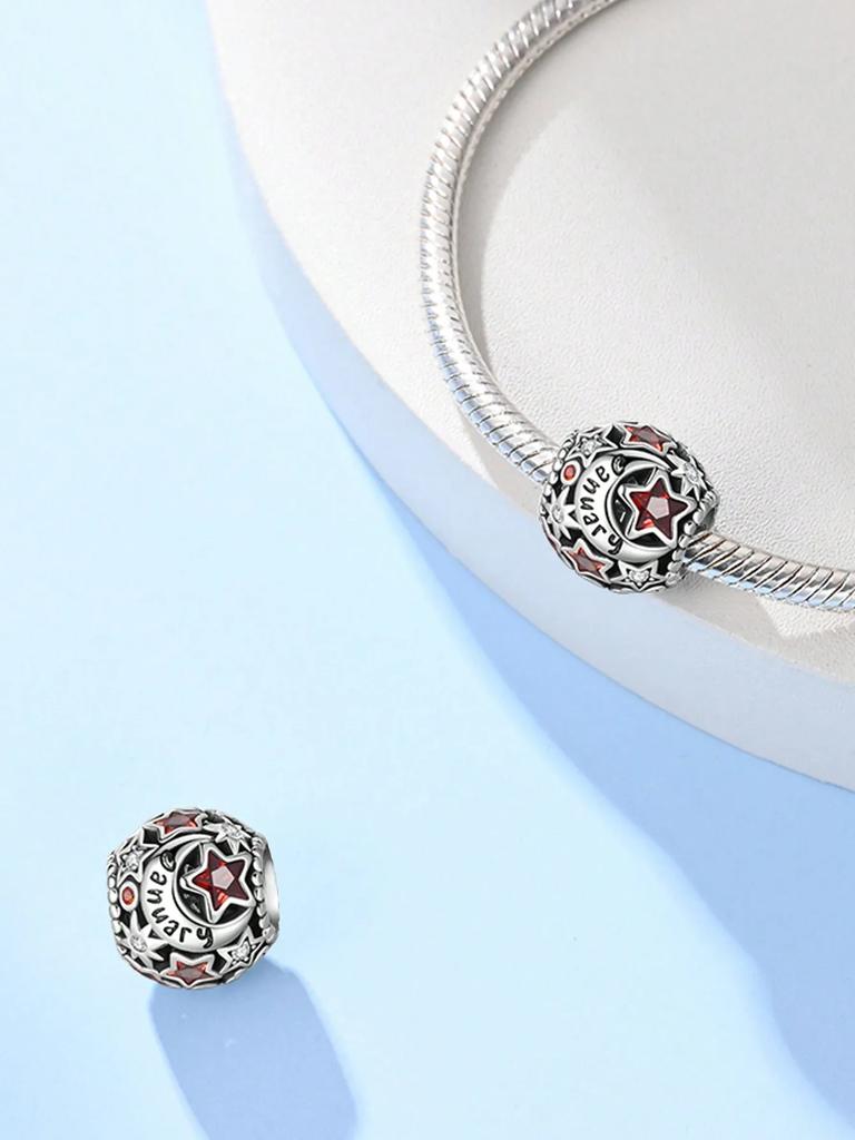 Charms Plata Copper Colors Birthstone Beads Charm Beads Charm Pendant For Original Bracelet For Women Diy Jewelry Love Gift