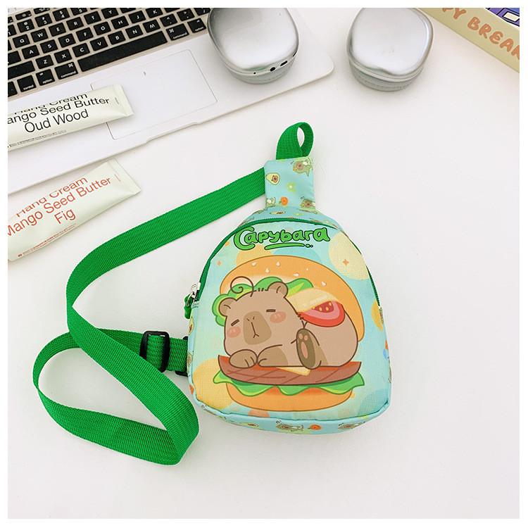 Capybara Crossbody Printed Bag Children Cartoon Outdoor Leisure Bag Shoulder