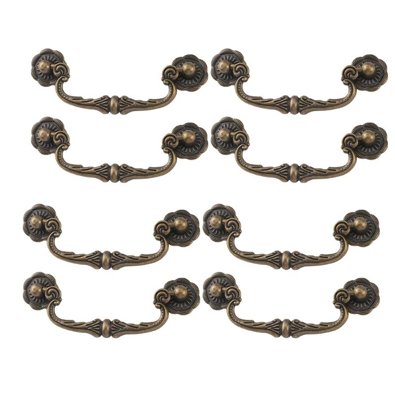 Comfortable Hold bronze Furniture Pulls 86mm Hole Center Traditional Designs Easy to Use Suitable Living Room Bedroom