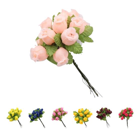 1 bukett kunstig blomst 12 rosehoder DIY Craft Home Party Bryllupsdekor
