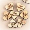 100 Heart-shaped Five-pointed Star Wedding Dress Decorations Wooden Handicrafts  Decoration Items Wedding Shooting Props