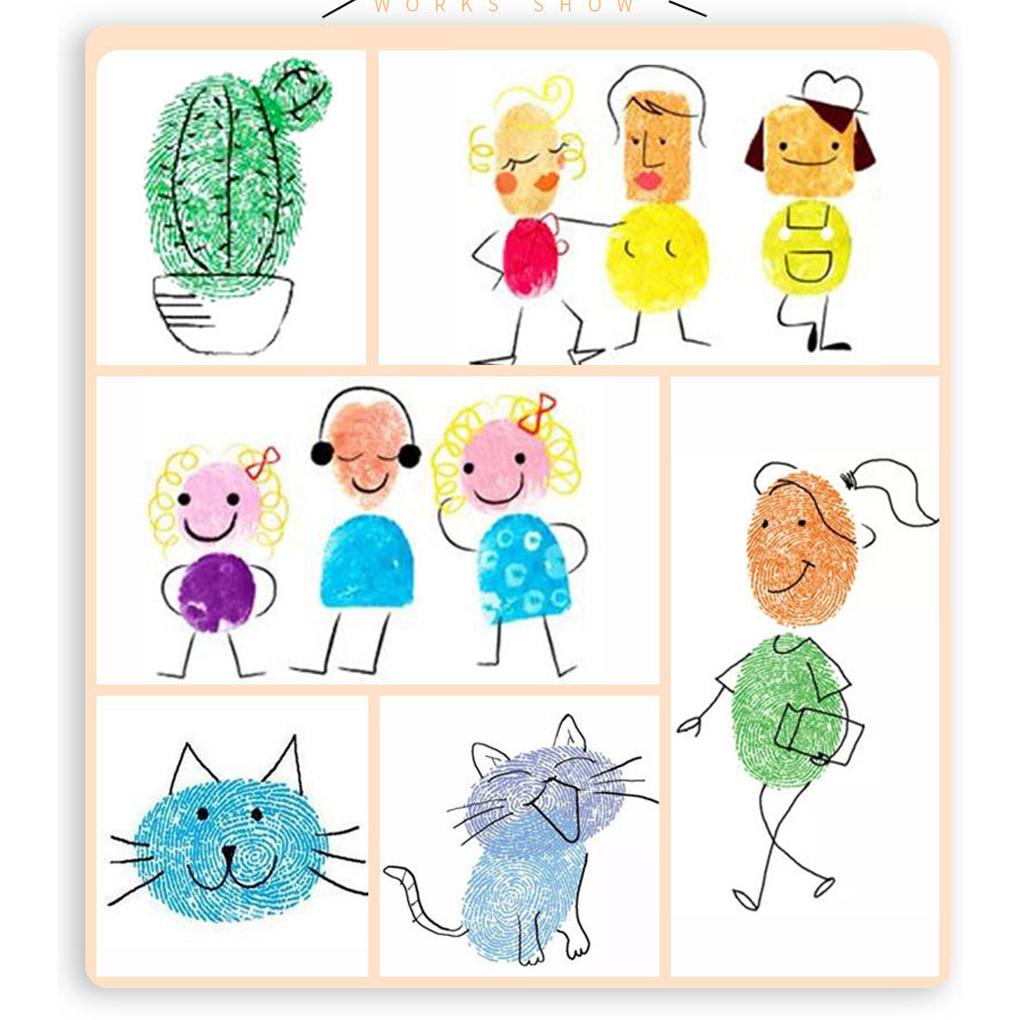 Ink Pads Colorful Oil Finger Painting Water-based Inkpad Rubber Art Craft Stamps Printing Mud DIY Decoration Handcrafted