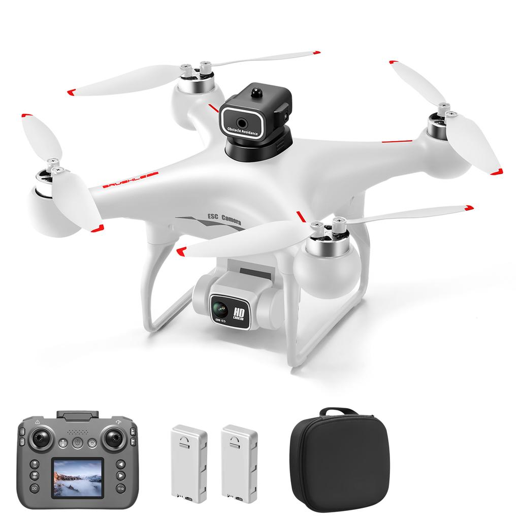 Remote Control Quadcopter, Headless Plane with Brushless Motor, 8K HD Dual Camere, Gesture Selfie, Altitude Hold and