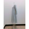 Women's Solid-Color, Straight-Cut, Pocketed, Loose-Fit Dress with Curved Hem for Fall/Winter