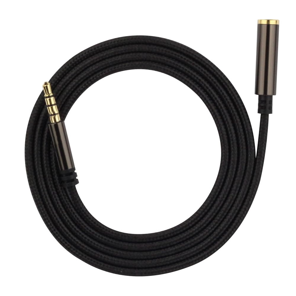 

LOYELEY Headphone Extension Standard Nylon Braided Audio Extension Stereo Mini for Android Cord, 3.5mm 4-Pole Only, Cable, Plug, Headset, Speaker,