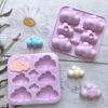 Silikonová forma na cukroví s 8 dutinami ve tvaru obláčku Čokoládový pudink Forma na pečení dortů Kuchyňské nářadí Svíčky Výroba mýdla