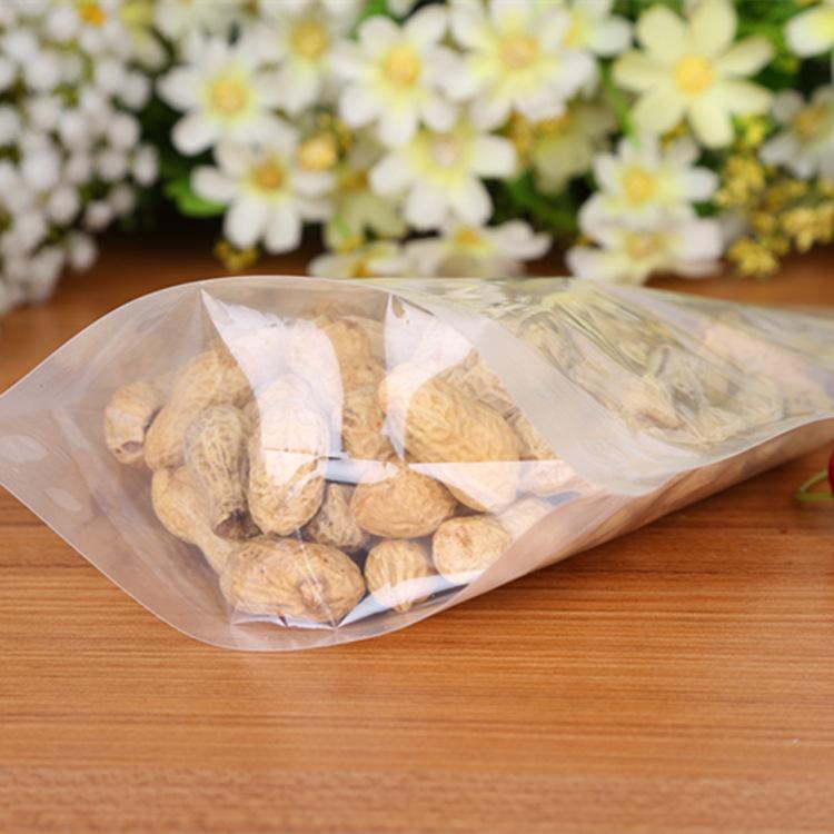 10PCS Transparent Plastic Ziplock Bag Standable Nut Grain Tea Leaf Moistureproof Waterproof Seal Bag Kitchen Storage Refill Bag