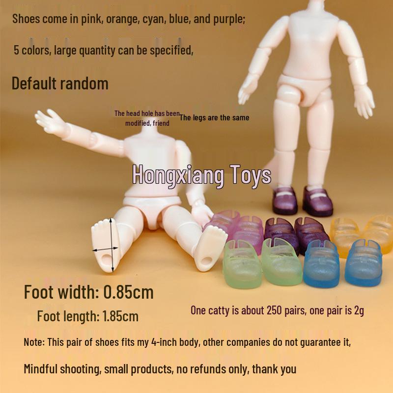 13cm BJD Blank Dress-Up Doll with 9.5cm Live Hands and Face-Up, Includes Princess Accessories