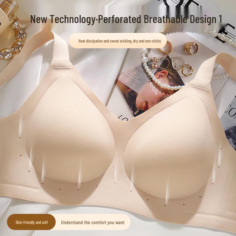 Soft Support Seamless Anti-Slip Wire-Free Bra for Women with Large Bust - Minimizes Appearance, High Elasticity, Lightweight, Breathable.