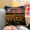 Nature Blue Sky Cloud Sunflower 45*45cm Cushion Cover Pillow Cover Decor Pillowcase Home Pillowcase For Couch Pillow