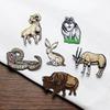 Wolf and Buffalo Embroidered Patch for Bags and Clothes