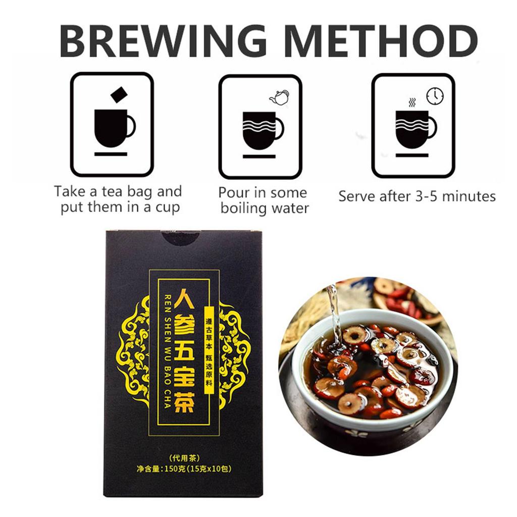 Men's Tea Ginseng Tea Wolfberry Tea Mulberry Maca Tea - Foto 10