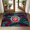 Burnley Football Design Crystal Velvet Rug Soft Decorative Mat for Bedroom Entrance