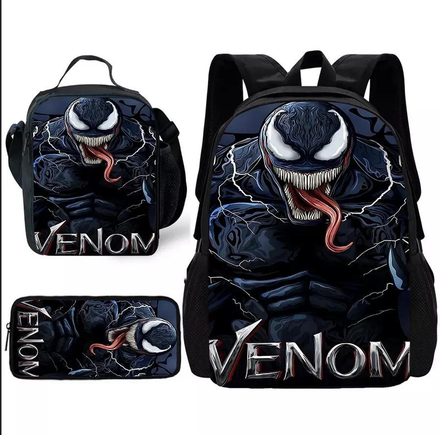 Ensemble Trois Pièces Cartable Scolaire pour Enfants, Cartable École Primaire, Sac Bandoulière Imperméable en Polyester, Trousse à Crayons. Ship according to the picture