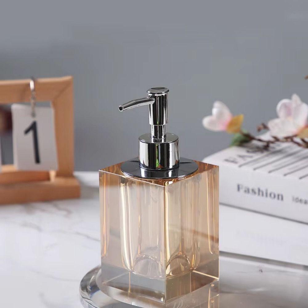 Clear Hand Sanitizer Dispenser Press Type Liquid Soap Container Modern Sub Lotion Jar Home