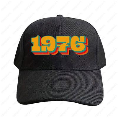 Vintage 1976 50th Cap Summer Women Unisex Adult Peaked Hat Fashion Casual Adjustable Printed Baseball Caps Trucker Cap