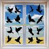 F26C 16pcs Large Anti-Collision Window Clings Hummingbird Window Stickers Glass Door Decals Preventing Bird Bathroom Decor