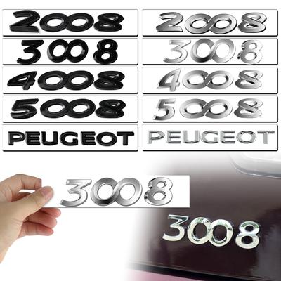 Emblematy 3D Naklejki Dekoracyjne na Karoserię i Bagażnik Akcesoria z Odznaką Dla 2008 3008 4008 5008 206 207 208 307 308 408 107 koło