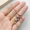 5pcs Adjustable Needle Clasp Beading Necklace Flat O Chain Fashionable Women's Jewelry Making Craft Accessory