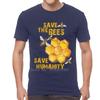 Male Save The Bees Save Humanity TShirt Streetwear Beekeeper Beekeeping Clothes Short Sleeve Hip Hop T Shirt Cotton Tee Tops