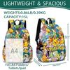 (F) Bolso de Pokémon Pikachu Bolso de hombro Mochila escolar para estudiantes Bolso para ordenador
