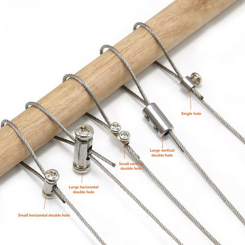 Stainless Steel Self-Locking Chuck Universal Buckle Complete Collection Fixed Buckle Steel Wire Rope Buckle Locking Hub Lock