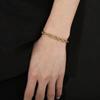 18k Gold Plated 925 Sterling Silver 4MM Chain Bracelets for Men Women Unisex Simple Charm Bracelet Wedding Party Gift 20cm 8in