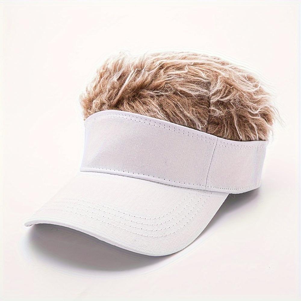Wig Baseball Cap for Men Women, Unisex Hip-Hop Funny Novelty Hat with Long Curly Hair for Party Disguise Outdoor, For Men Women