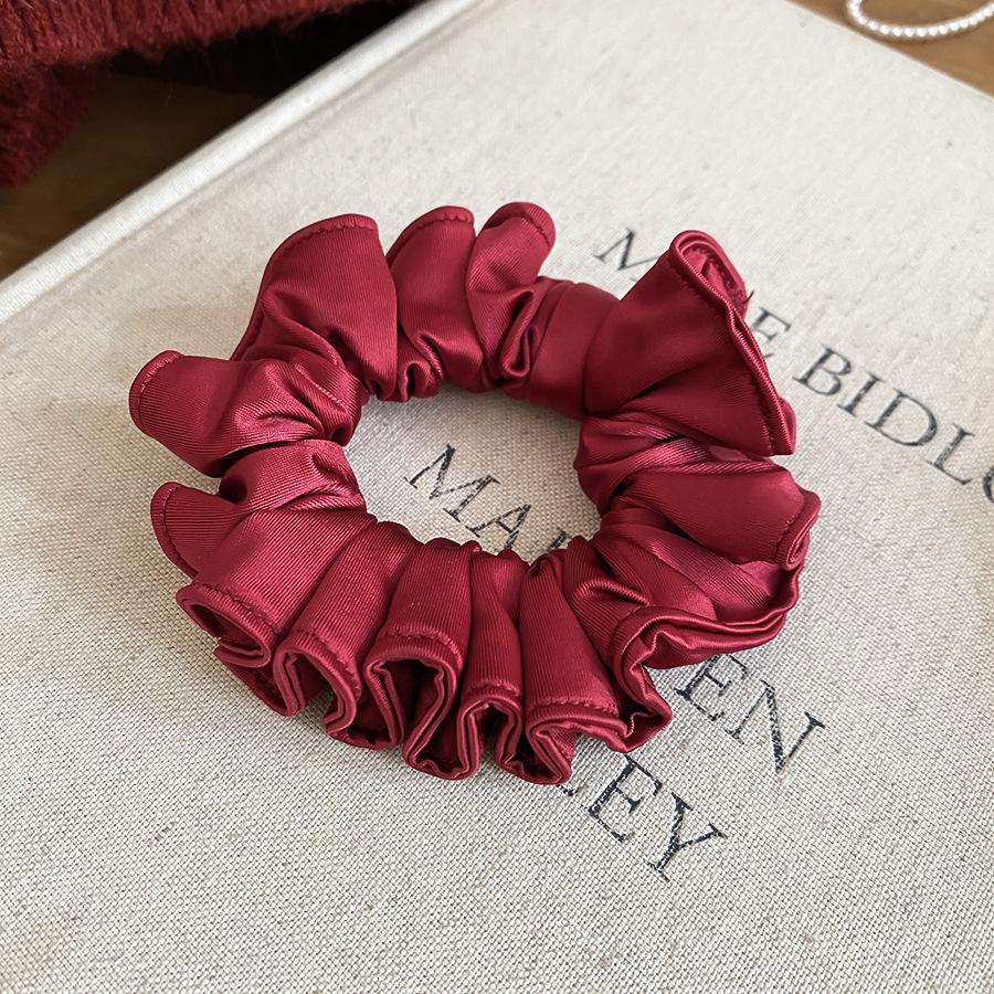 Bandeau élastique plissé en satin, tempérament élégant et doux, corde à cheveux queue de cheval, bandeau pour femmes