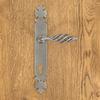 LAGOS door handle with plate for 90mm insert, STEEL