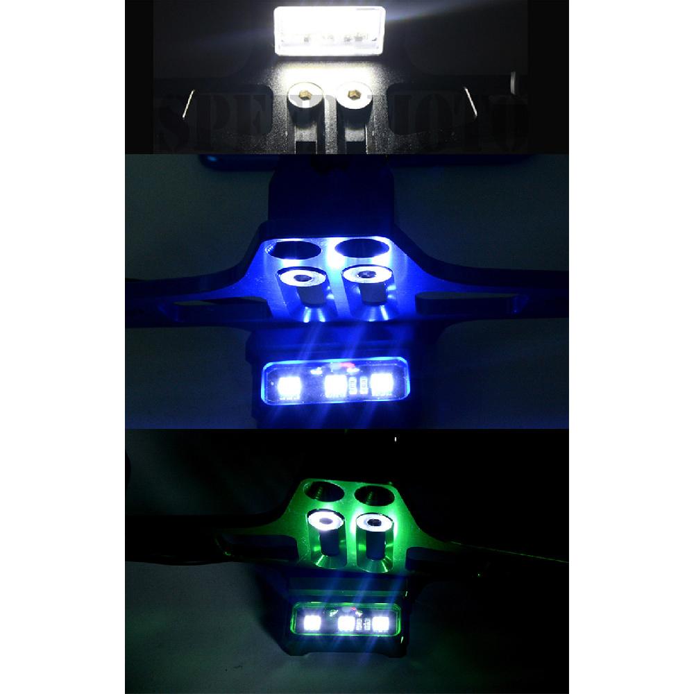 Blue Aluminium Alloy Motorbike Multiangle Adjustable License Number Plate Holder