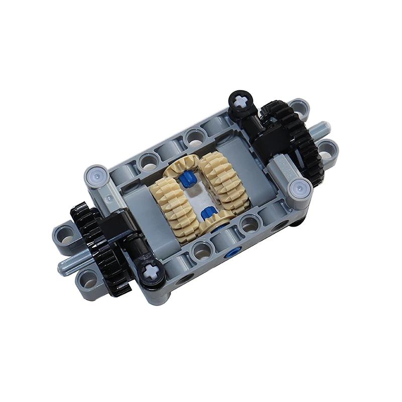 Non-Toxic Building Blocks Drive Car Front Back Suspension Steering System Differential Gears Self-Locking Bricks Moc Technical Parts