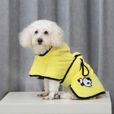 Pet It Absorbent Pet Bathrobe Quick-drying Coral Fleece Embroidered Dog Casual Bathrobe