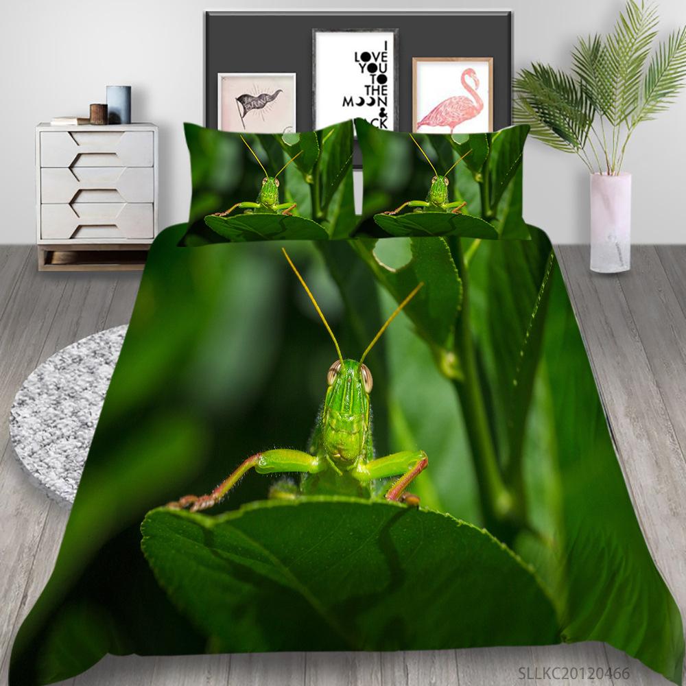 Quilt Cover Pillowcase Two Or Three-Piece Set Polyester Color Insect 3D Digital Printing