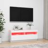 Vidaxl Szafka Pod Tv Z Oświetleniem Led, Biała, 100X35X40 Cm