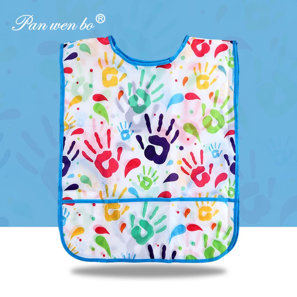 Children's Long-Sleeve Art Smock & Bib - Anti-Stain for Early Education and Kindergarten