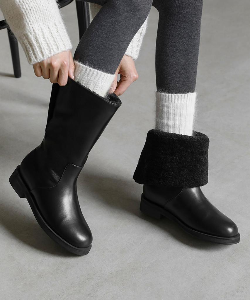 Sappun Vendor Fur-Lined Mid-Calf Boots (3.5Cm)