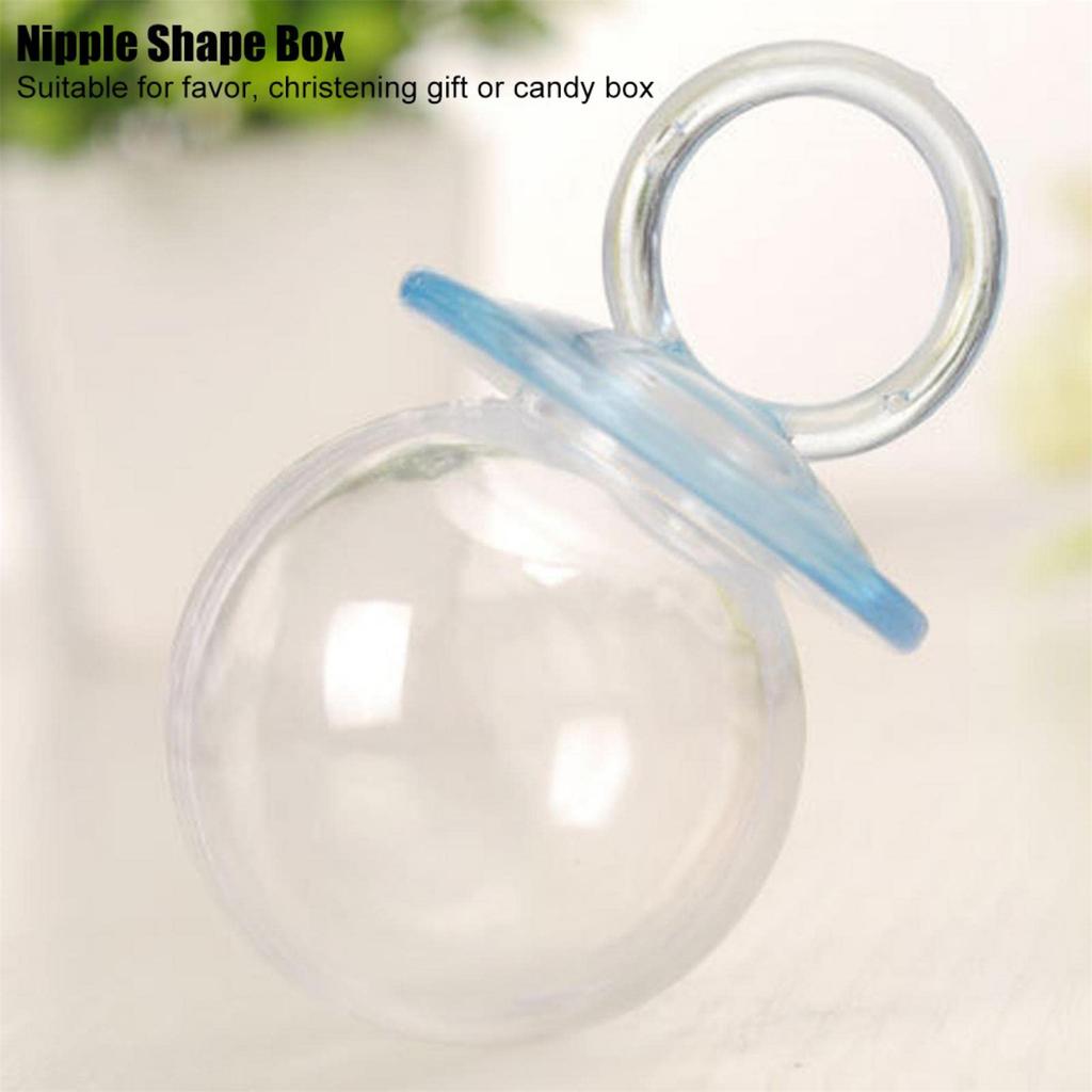 Set mit 12 Babyparty-Süßigkeitenboxen Schnullerform Bunte Geschenkboxen Snackbox Perfekt für Jungen- und Mädchenfeier