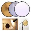 24" Reflector 5 in 1 30CM 60CM 80CM 110CM Silver White Gold Portable Collapsible Soft Light Round Photography for Studio 2 in 1