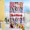 Bluey Customized Name Beach Towel High Absorbency & Quick-Dry Suitable for Swimming Gym Camping Yoga Vacation